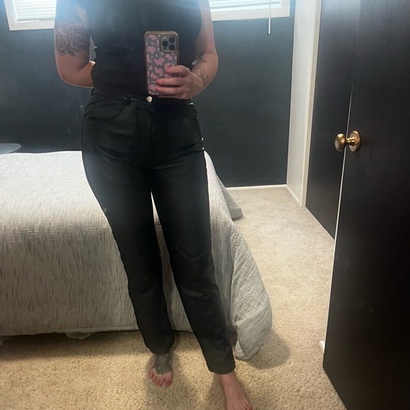 Vintage Pants - Vintage 80s 90s 100% Leather High Waisted Pants